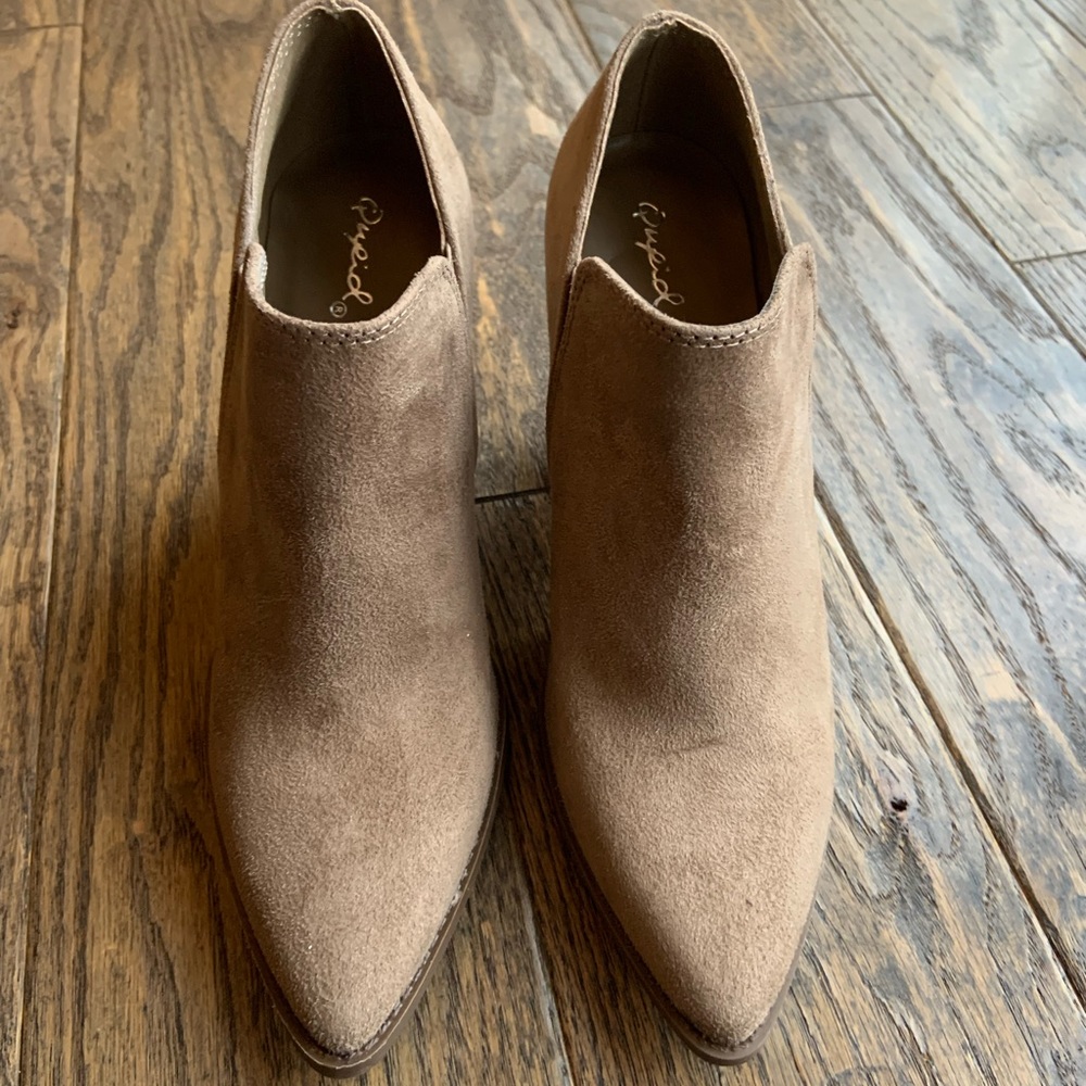 Tan booties
